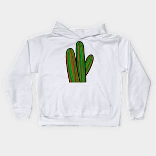 Green and Orange Cactus Kids Hoodie